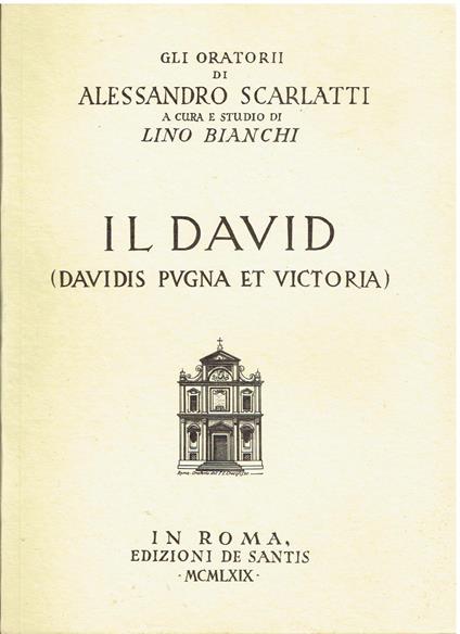 Il David (Davidis pugna et victoria) - copertina