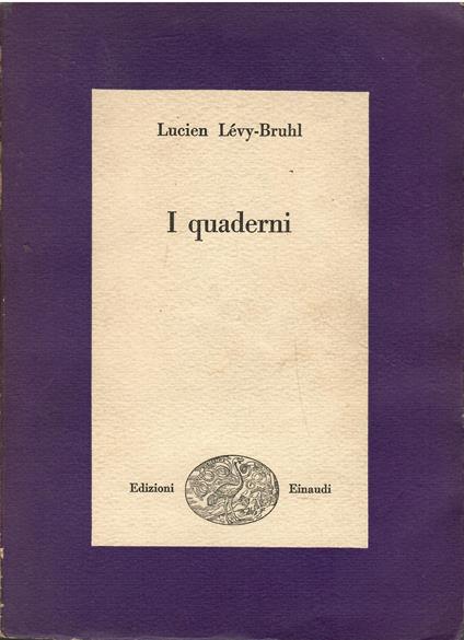 I quaderni - Lucien Lévy-Bruhl - copertina