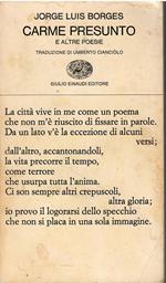 Carme Presunto E Altre Poesie