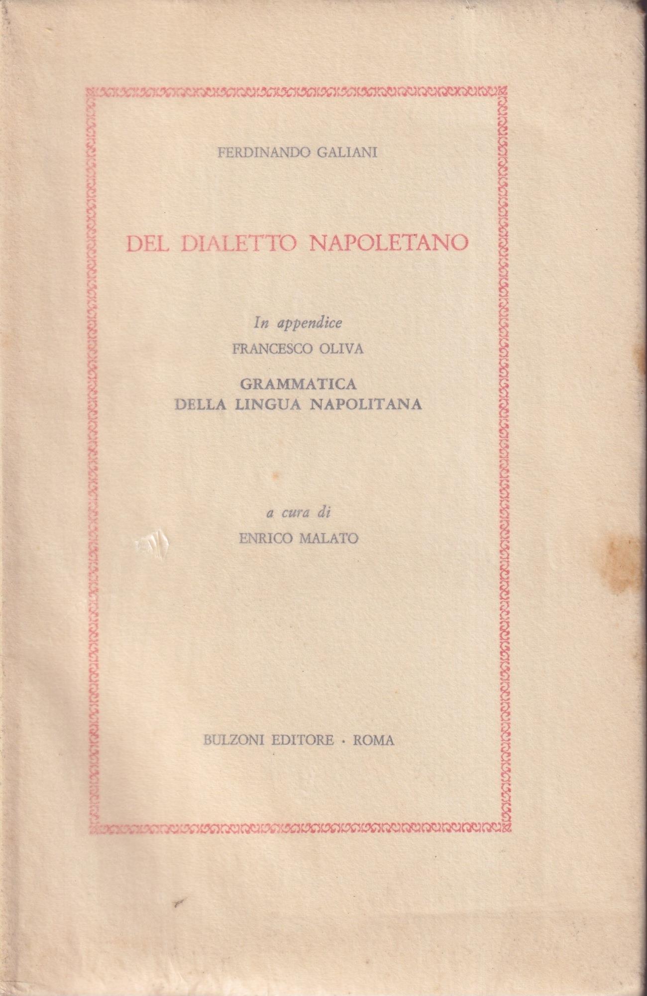 Del dialetto napoletano