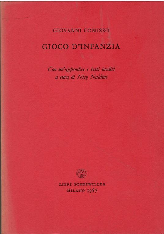 Gioco d'infanzia - Giovanni Comisso - copertina