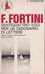 Ventiquattro voci per un dizionario di lettere