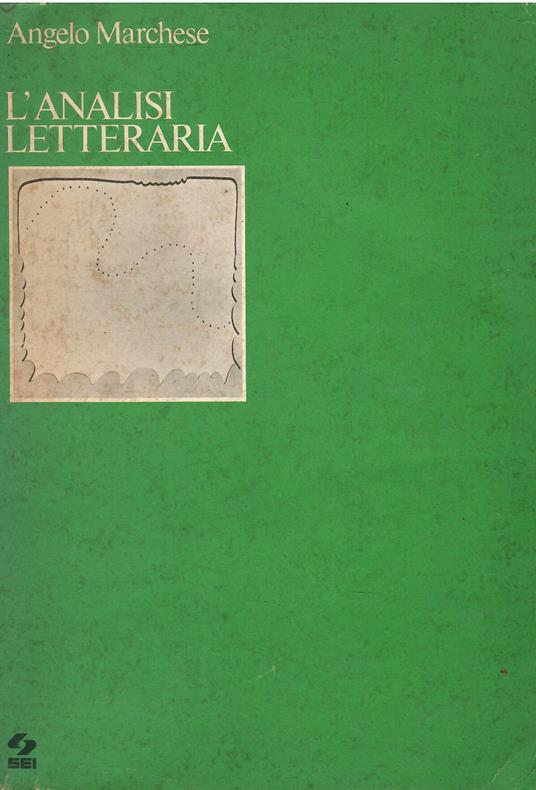 L' analisi letteraria - Angelo Marchese - copertina