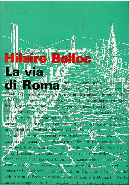 La via di Roma - Hilaire Belloc - copertina