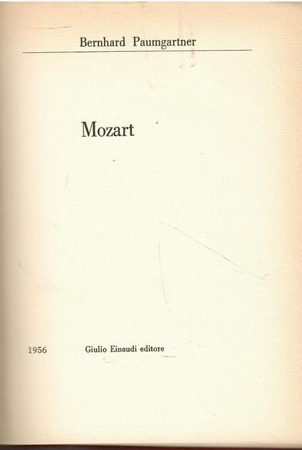 Mozart - Bernhard Paumgartner - copertina