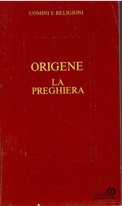 La preghiera - Origene - copertina