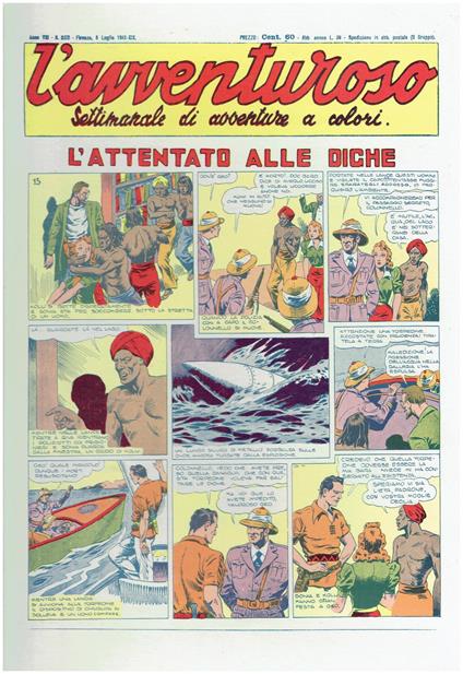 L' avventuroso - L' attentato alle dighe - copertina