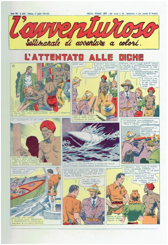 L' avventuroso - L' attentato alle dighe - copertina