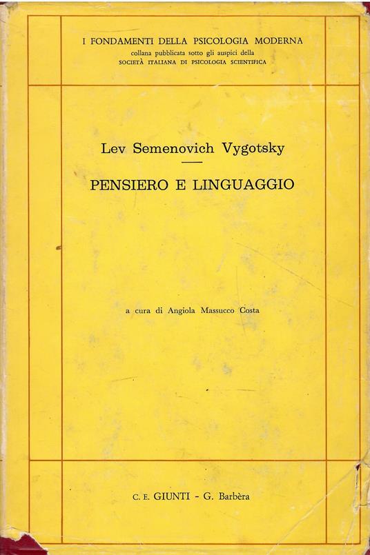 Pensiero E Linguaggio - Lev S. Vygotsky - copertina