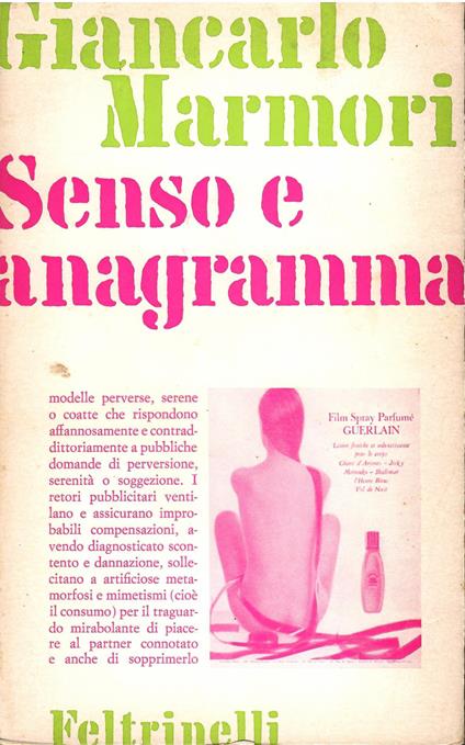 Senso e anagramma - Giancarlo Marmori - copertina