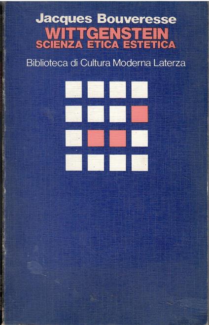 Wittgenstein Scienza etica estetica - Jacques Bouveresse - copertina