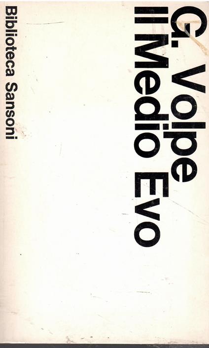 Il Medio Evo - Gioacchino Volpe - copertina