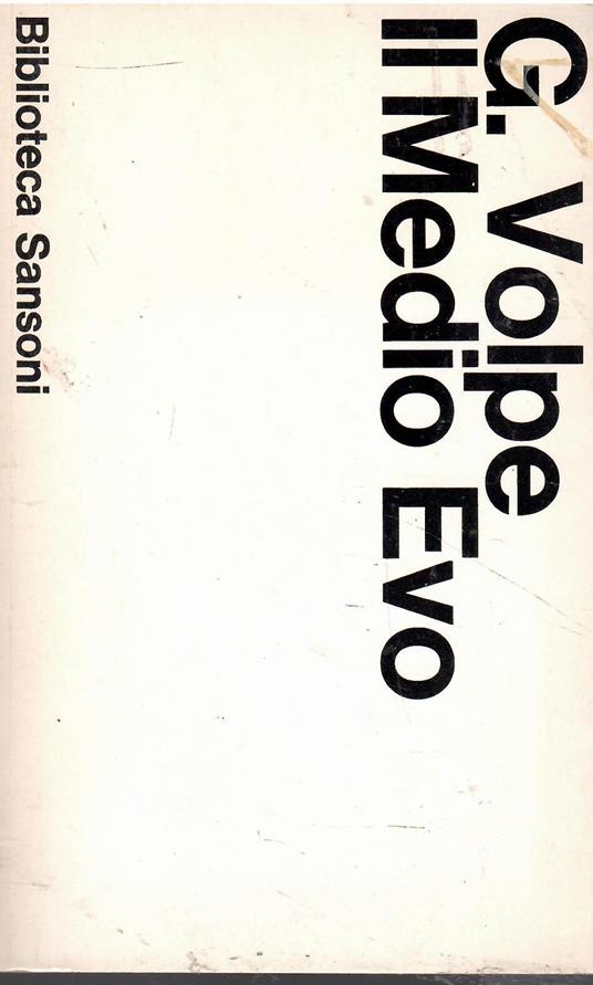 Il Medio Evo - Gioacchino Volpe - copertina