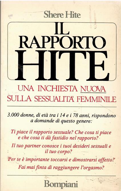 Il rapporto Hite - Shere Hite - copertina