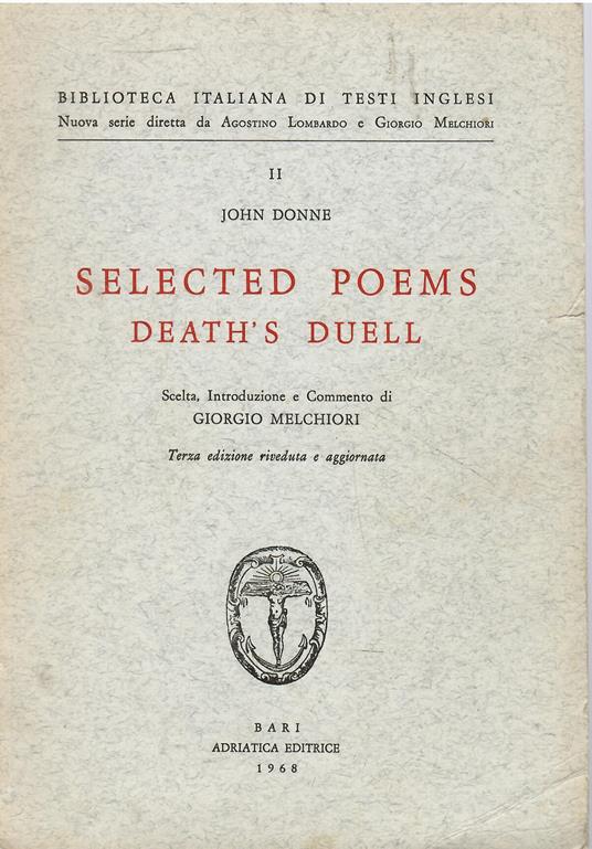 Selected Poems Death's Duell - John Donne - copertina