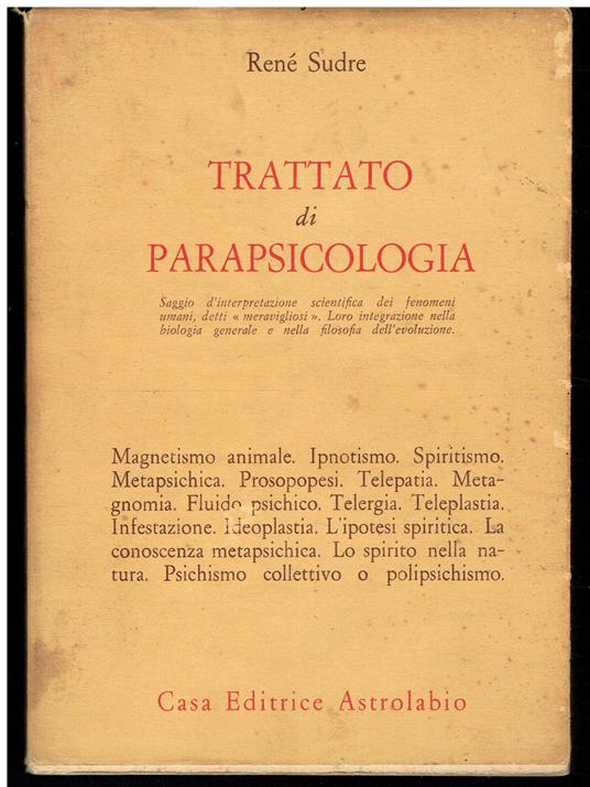 Trattato Di Parapsicologia - copertina