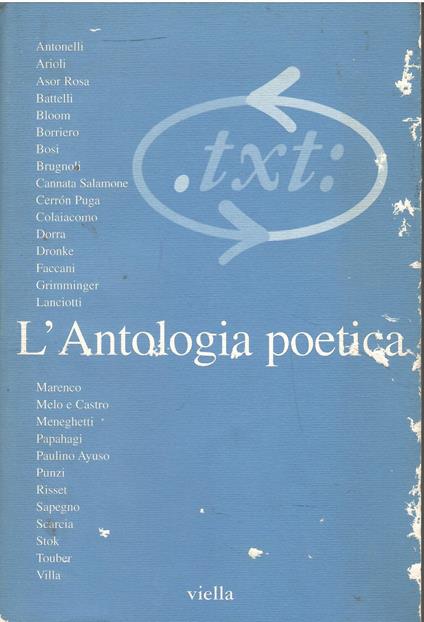Critica del testo. L'antologia poetica (Vol. 2/1) - copertina