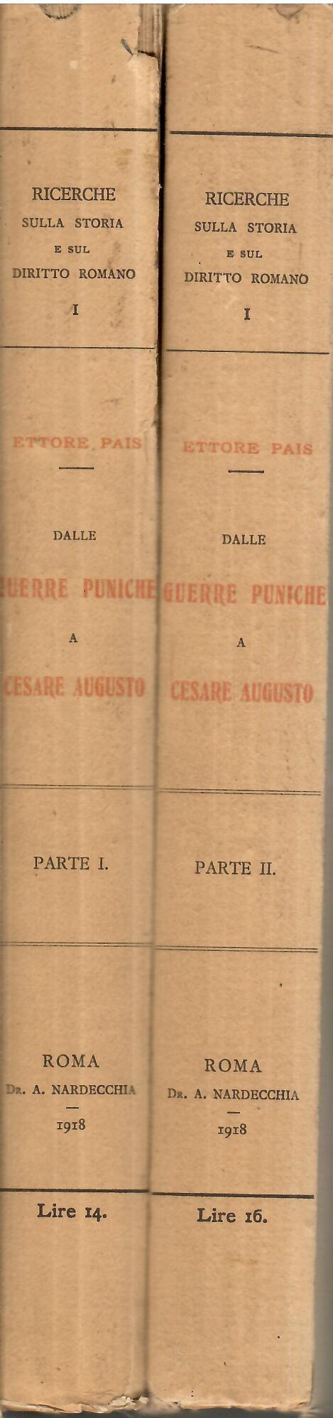 Dalle guerre puniche a Cesare Augusto - Ettore Pais - copertina