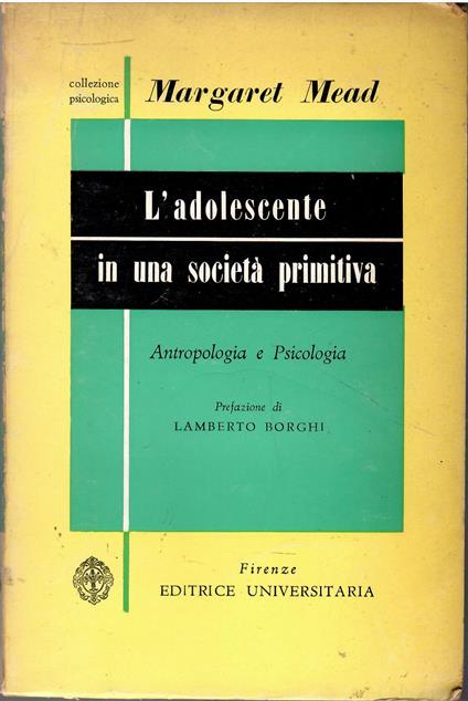 L' adolescente in una società primitiva antropologia e psicologia - Margaret Mead - copertina