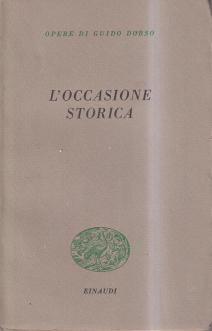 L' occasione storica - copertina