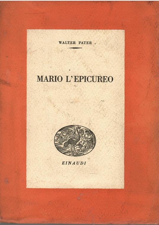 Mario l'epicureo - Walter Pater - copertina