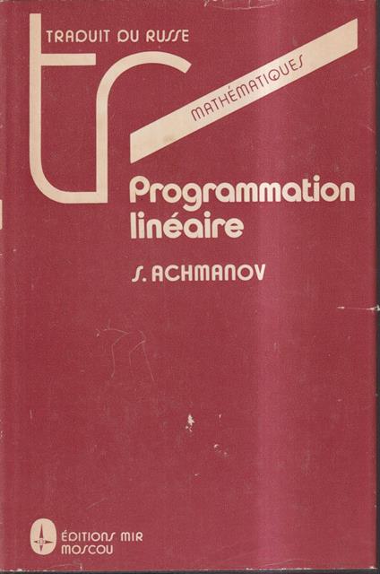 Programmation linéaire - copertina
