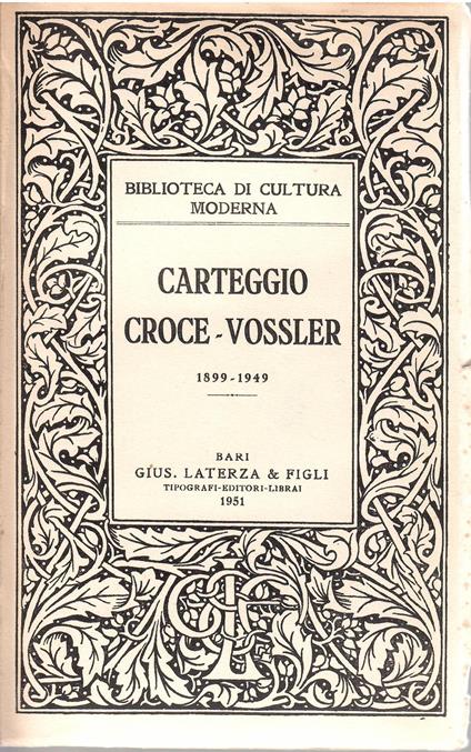 Carteggio (1899-1949) - copertina