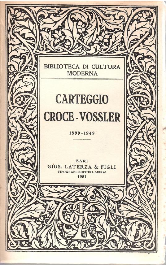 Carteggio (1899-1949) - copertina
