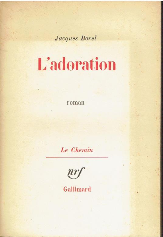 L' adoration - Jacques Borel - copertina