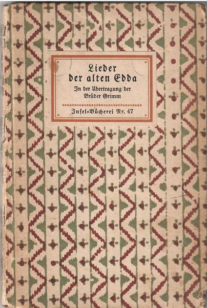 Lieder der alten Edda - In der Uebertragung der Brüder Grimm - Jacob Grimm - copertina