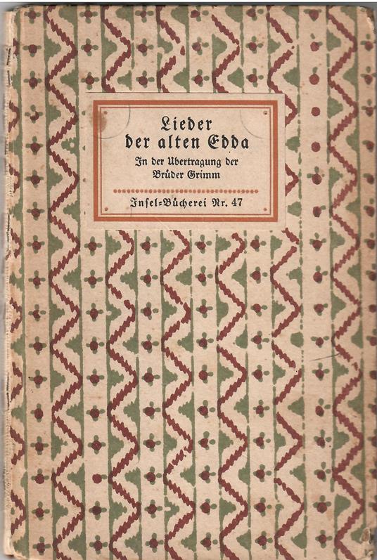 Lieder der alten Edda - In der Uebertragung der Brüder Grimm - Jacob Grimm - copertina
