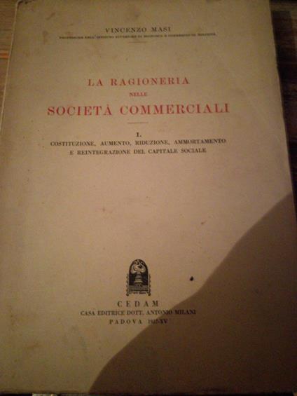 Masi V. - LA RAGIONERIA NELLE SOCIETà COMMERCIALI - copertina