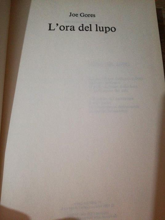 L"Ora Del Lupo 1989 - copertina