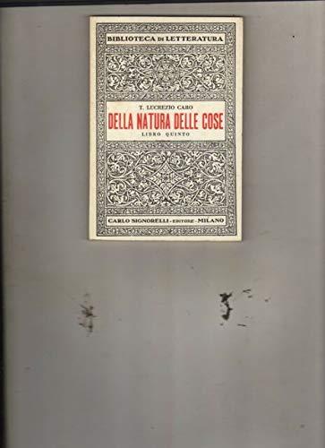 Della Natura Delle Cose. Libro Quinto - copertina