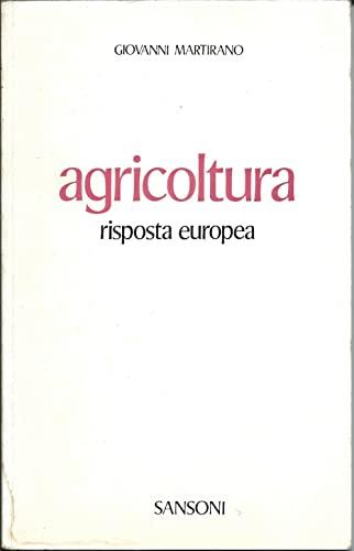 Agricoltura risposta europea - copertina