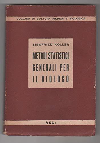 Metodi statistici generali per il biologo - copertina