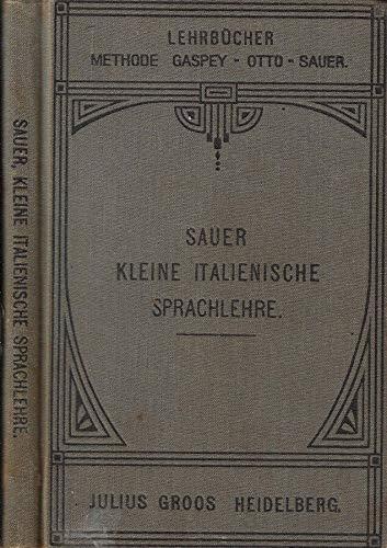 Kleine italienische sprachlehre. Fà¼r den gebrauch in schulen und zum selbstunterricht - copertina