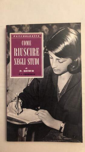 Come Riuscire Negli Studi - copertina