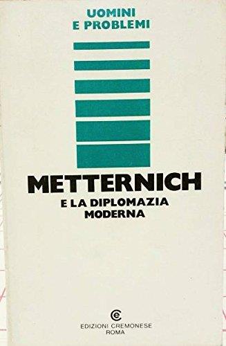 Metternich e la diplomazia moderna a cura di Domenico Sergi - copertina