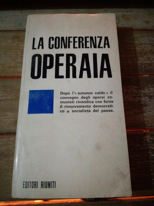 la conferenza operaia 1970 - copertina