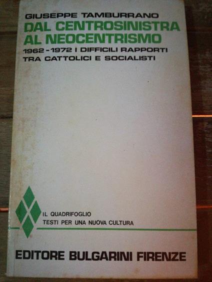 dal centrosinistra al neocentrismo - copertina