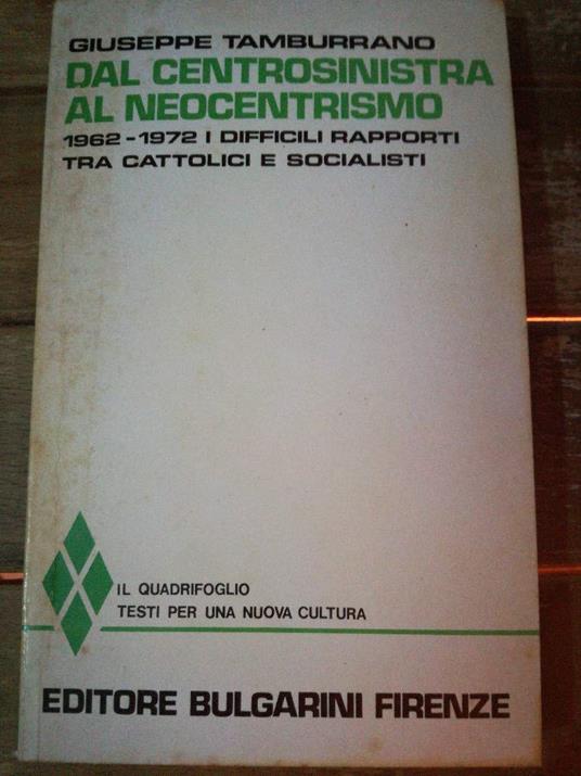 dal centrosinistra al neocentrismo - copertina