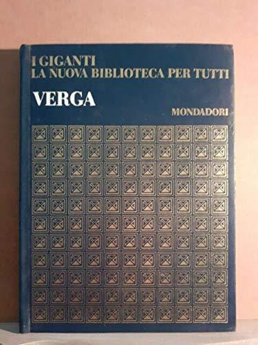 Verga  I Giganti La Nuova Biblioteca Per Tutti Mondadori 1970 - copertina