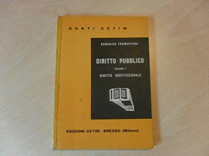 diritto pubblico vol.1-diritto costituzionale - copertina