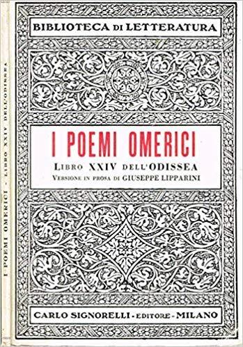I poemi omerici libro xxiv dell' odissea i patti - copertina