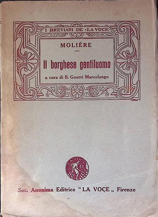 Il borghese gentiluomo - Molière - copertina