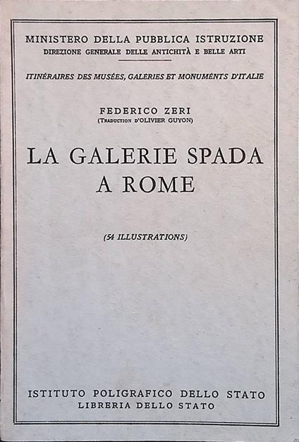 La Galerie Spada a Rome - Federico Zeri - copertina