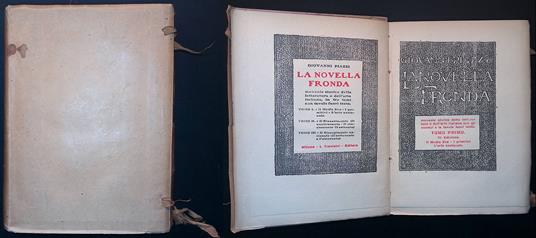 La novella Fronda. Tomo primo. Il Medioevo, i primitivi, l'arte nazionale - Giovanni Piazzi - copertina