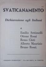 Svaticanamento. Dichiarazione agli italiani