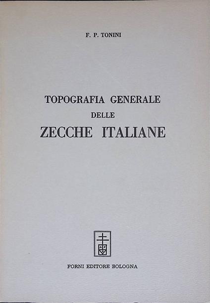 Topografia generale delle zecche Italiane - copertina